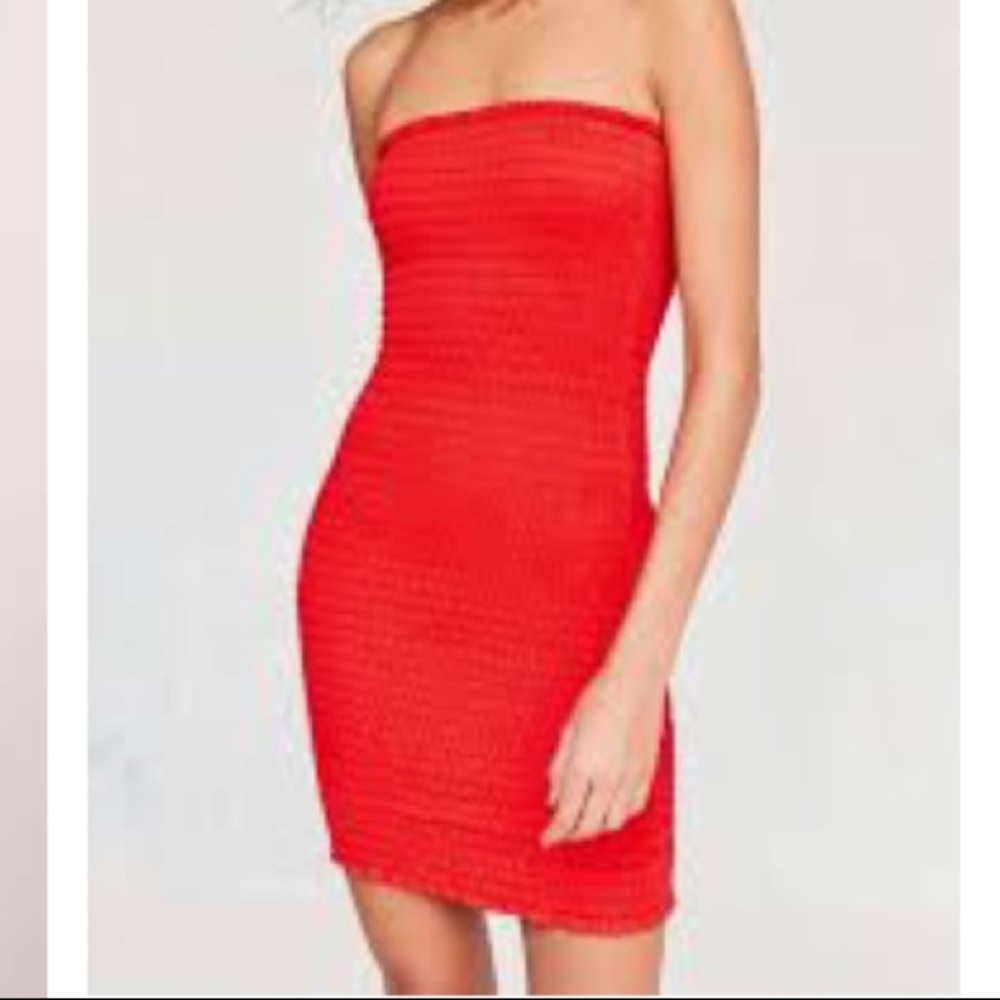 Strapless Smocked Red dress!!!